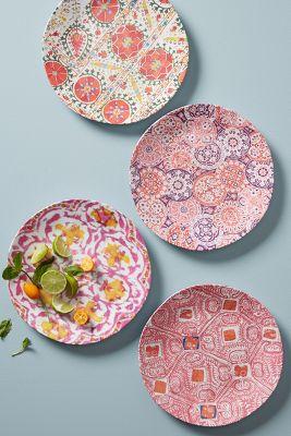 Tula Melamine Dinner Plate Set for Outside