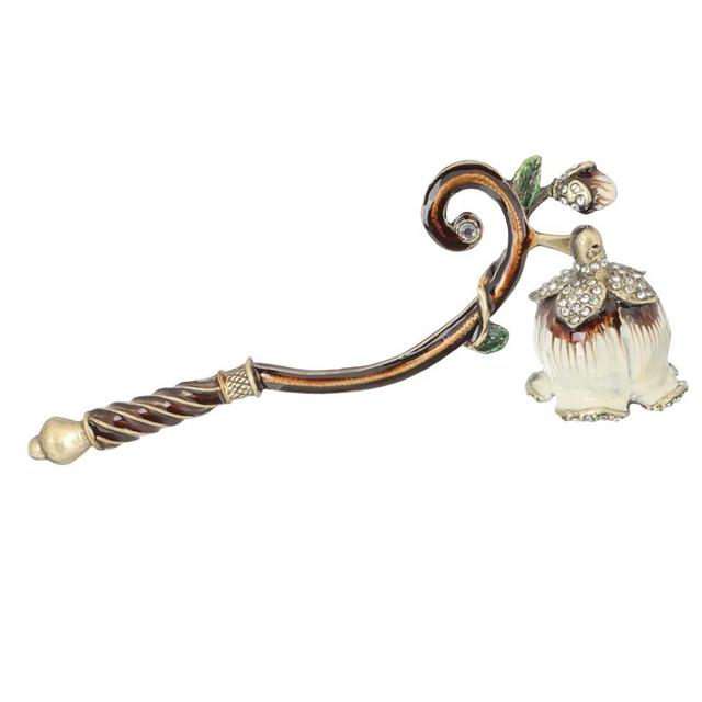 Elynovaa Candle Snuffer, Elegant Candle Extinguisher Candlesnuffer with Long Handle, Candle Stopper for Putting Out Candle Flame Safely, Candle Accessories Gift (White)