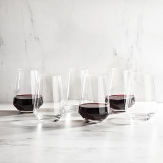 Puro Bordeaux Stemless Wine Glass, Set of 6