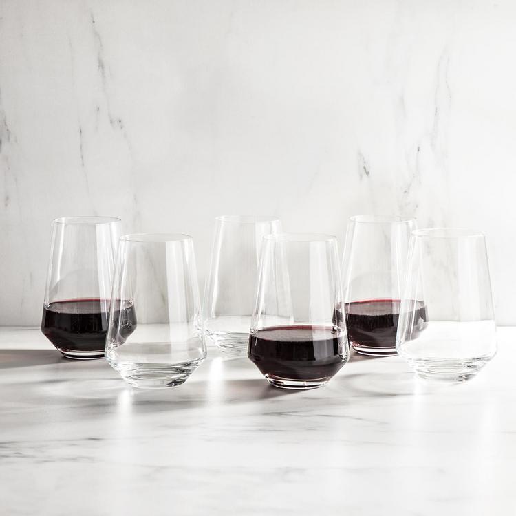 Zwiesel Glas, Puro Bordeaux Stemless Wine Glass, Set of 6 - Zola