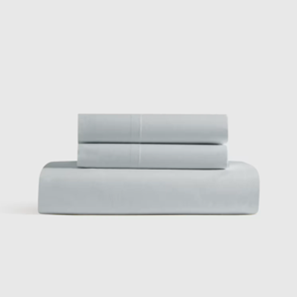Classic Organic Percale Fitted Sheet Set in Color Mist