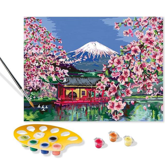 Ravensburger CreArt Japanese Spring Paint by Numbers Kit for Adults - Painting Arts and Crafts for Ages 14 and Up