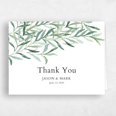 Green Summer Wedding Thank You - Eastwick