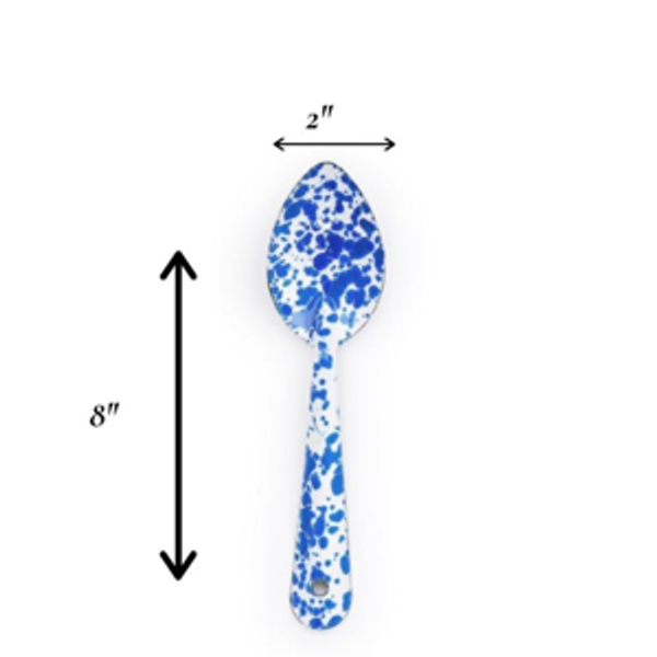 Blue Splatter - Medium Spoons, Set of 4