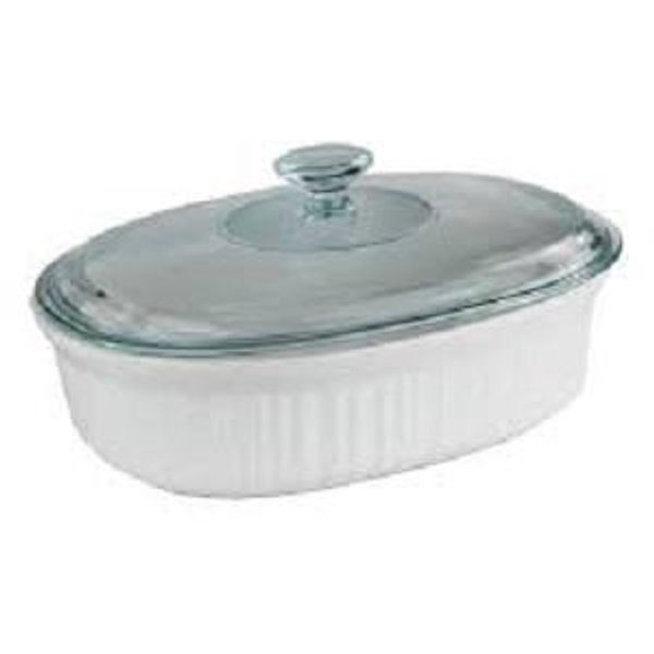 CorningWare 2.5qt Oval French White Casserole Dish
