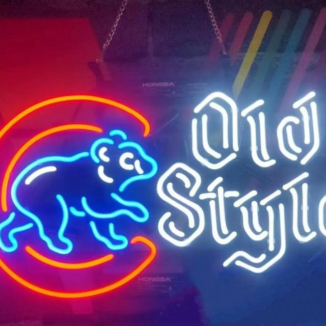 Queen Sense 20"x16" Old Style Cubs Walking Bear Neon Sign Light Man Cave Bar Pub Beer Gift Neon Lamp A120OSBCCWBV2