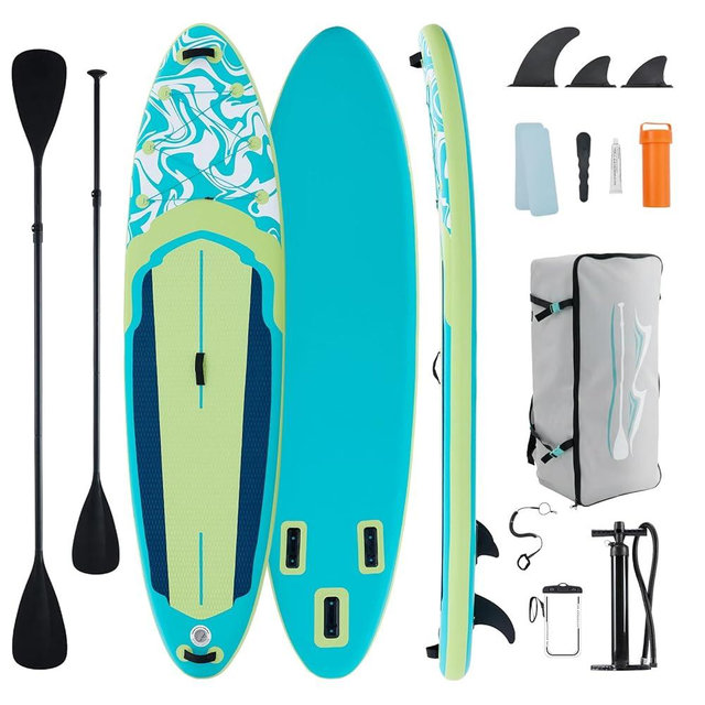 Sweetcrispy Inflatable Stand Up Paddle Board with Premium SUP Paddleboard Accessories,2-in-1 Paddle,Wide Stable Design,Non-Slip Comfort Deck for Adults & Youth of All Skill Levels