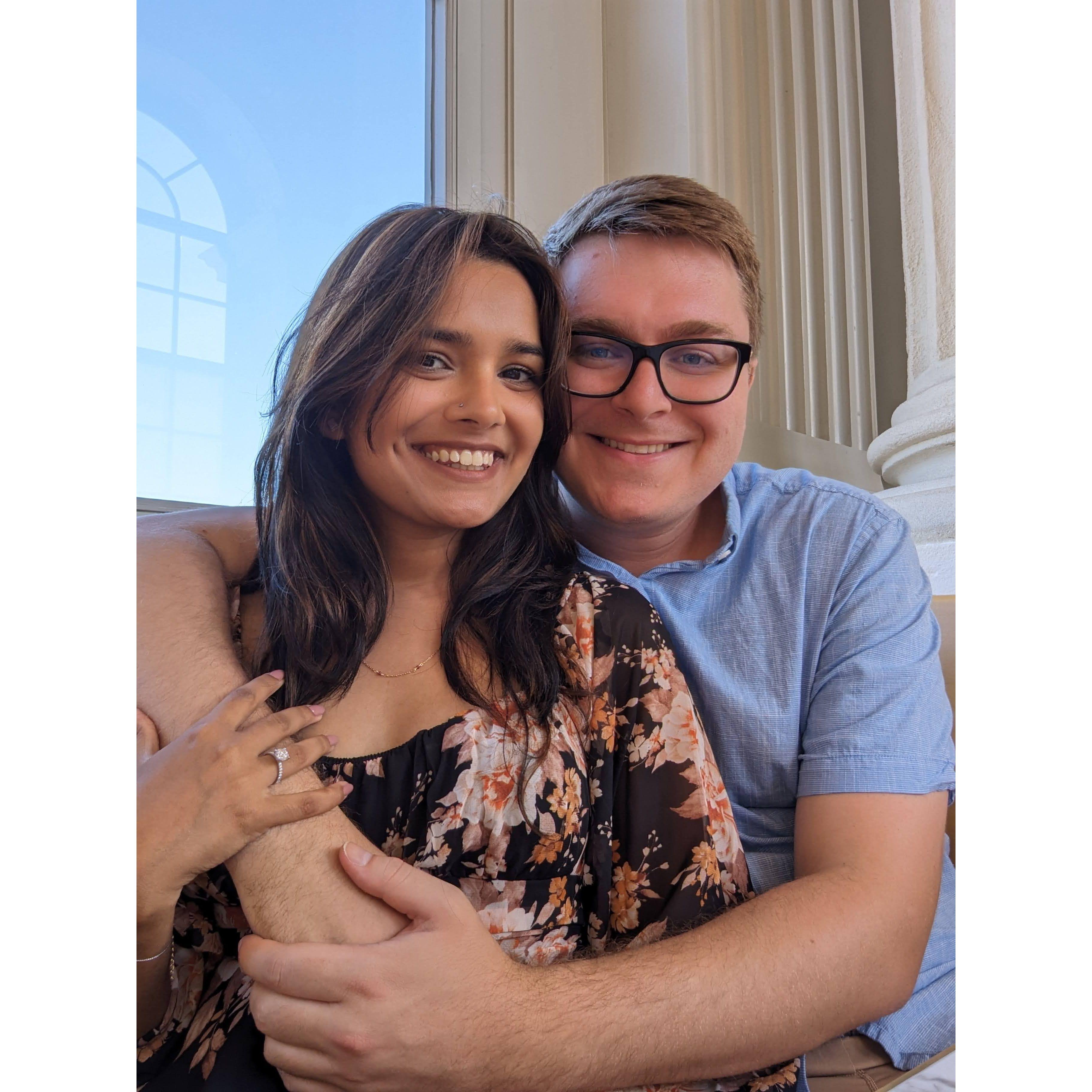 After Ben proposed, we enjoyed our time at a cafe up on the hill opposite of the Schönbrunn Palace, taking in the views of Vienna and the palace.
