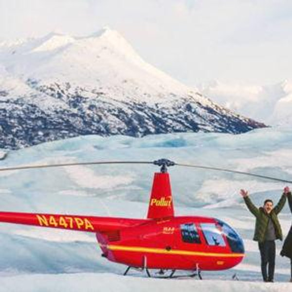 Helicopter ride with a hike on a glacier.