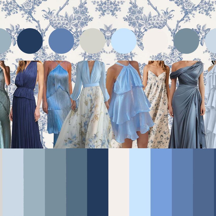 Lady’s color palette and moodboard for outfit reference!