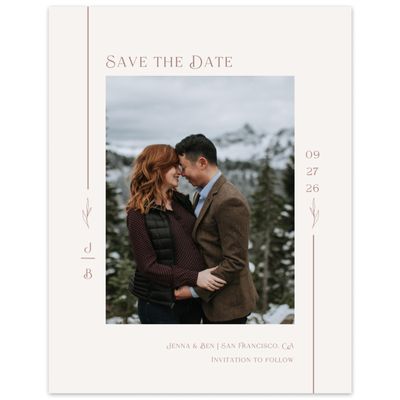 Light Oatmeal, Beige Wedding Digital Save the Date - Hartington Photo