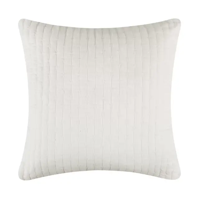 Cross Stitch Cream Square Pillow 18x18 - Levtex Home