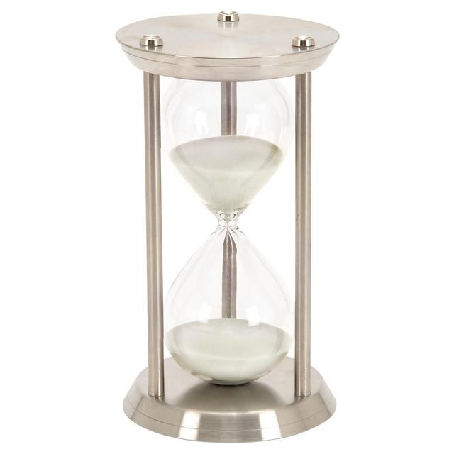 New Traditional Iron and Glass 60-Minute Hourglass (12")- Olivia & May
