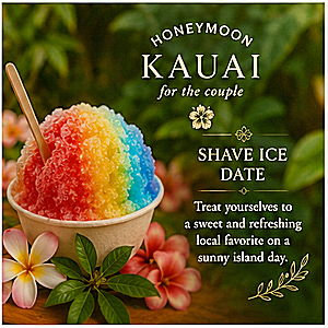 Shave Ice Date in Downtown Kapa'a (the coconut coast)