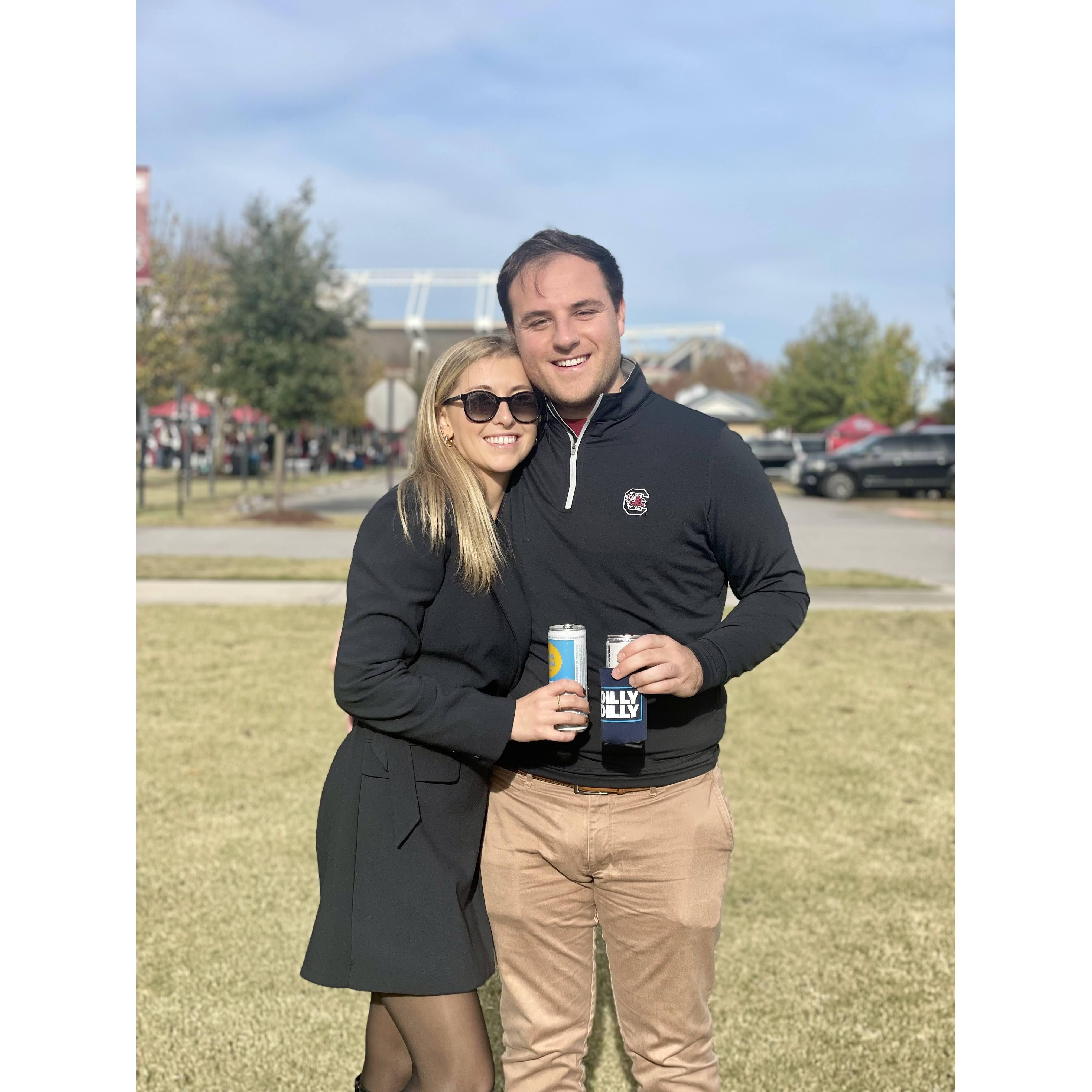 Becca showed Ryan what a real college football tailgate looked like.