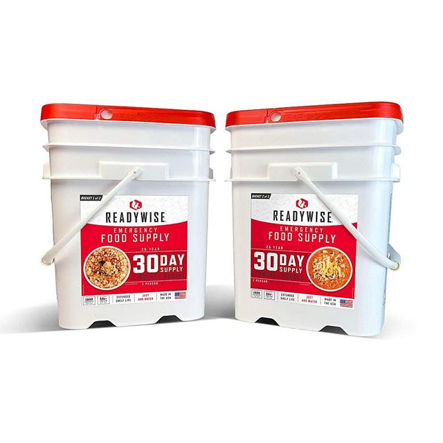 ReadyWise 30-Day Emergency Food Supply | 2 Buckets | 1,800 Calories Per Day | 50G Protein Per Day