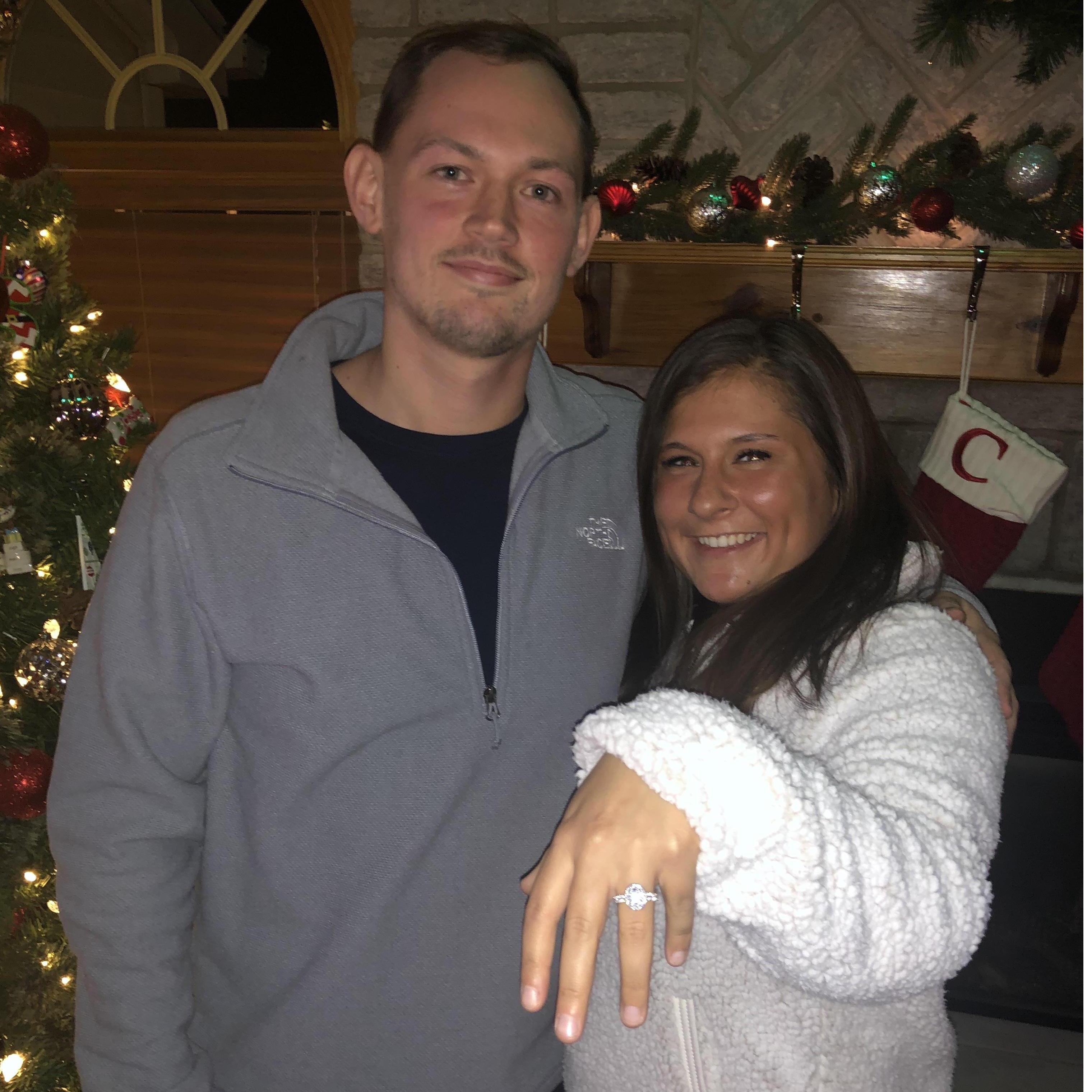 The moment after we got engaged on Christmas!