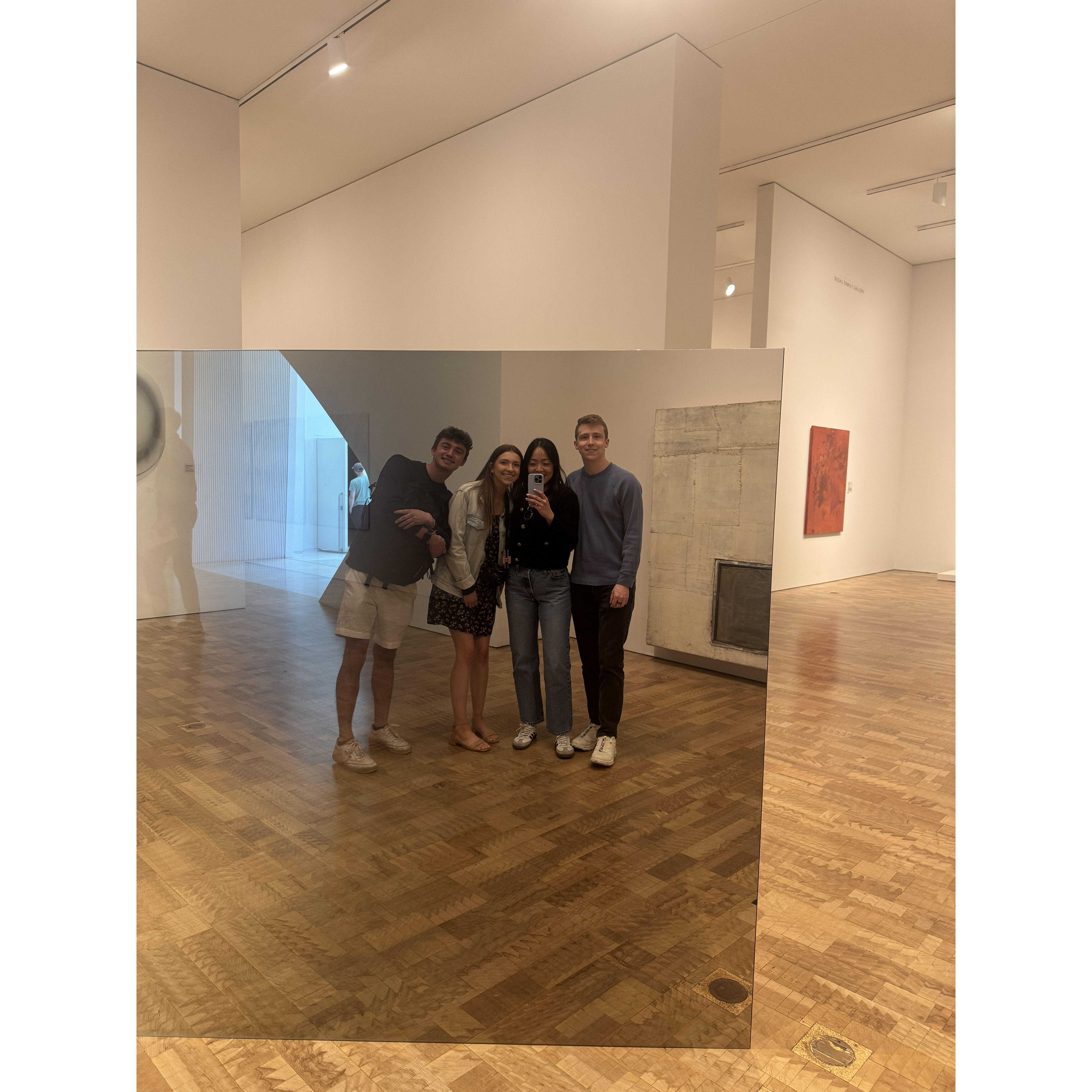 In The Milwaukee Art Museum right after we got engaged!