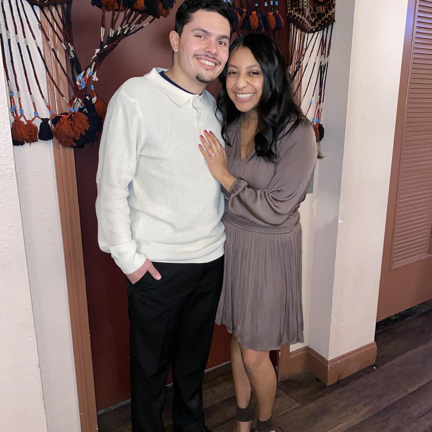 The night of our engagement on Valentine's Day.