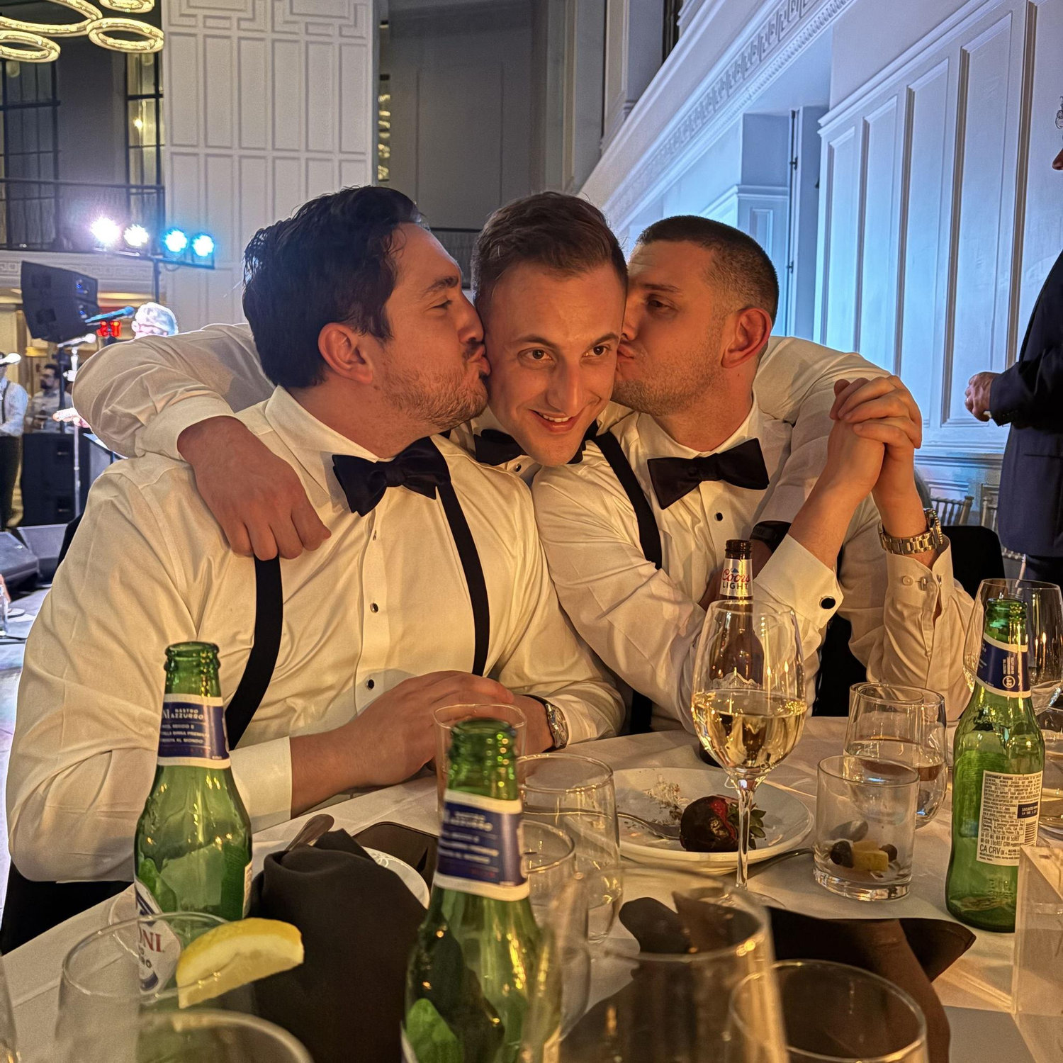 Nothing gay about kissing the homies goodnight