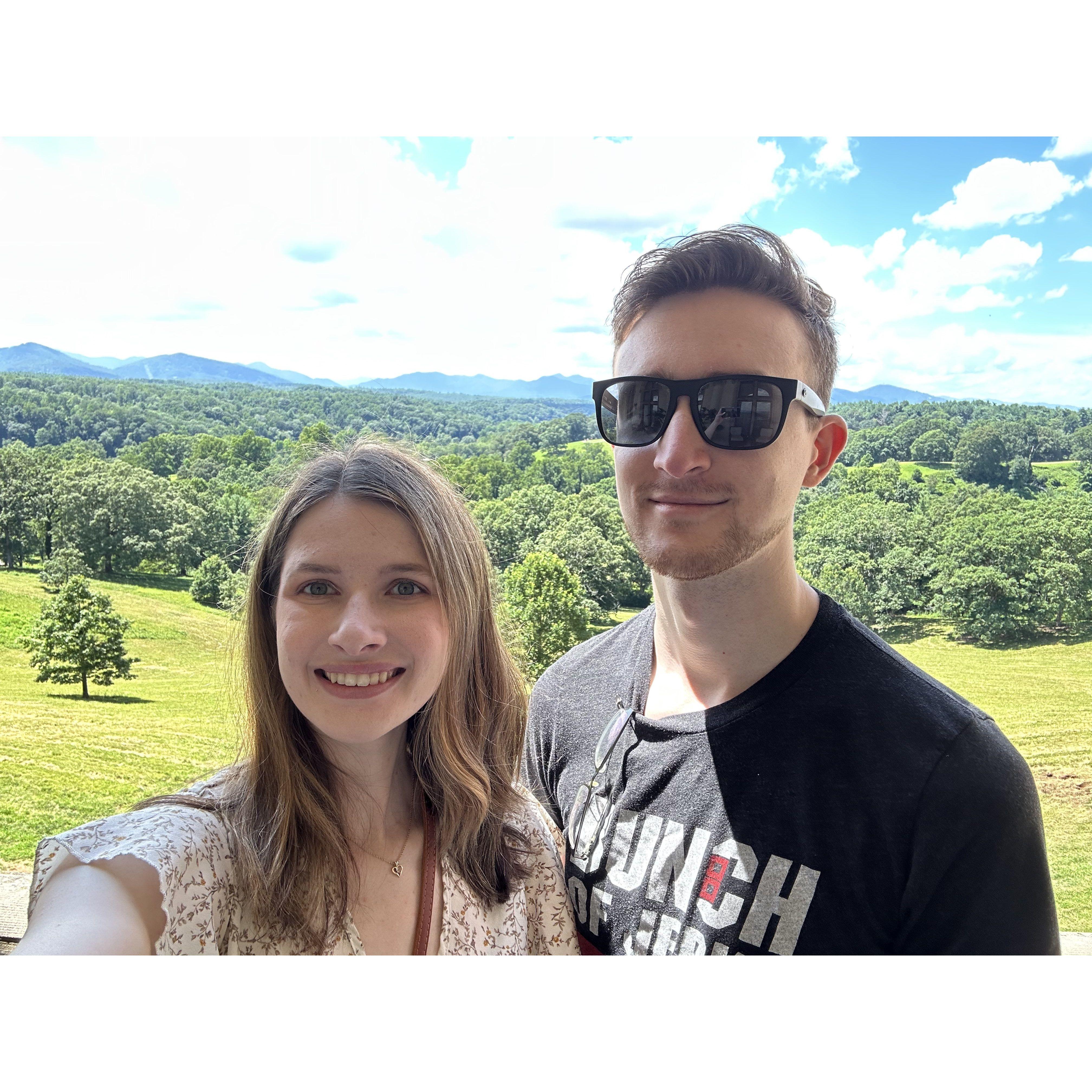 After getting engaged, we went to Biltmore for Emily's Birthday!