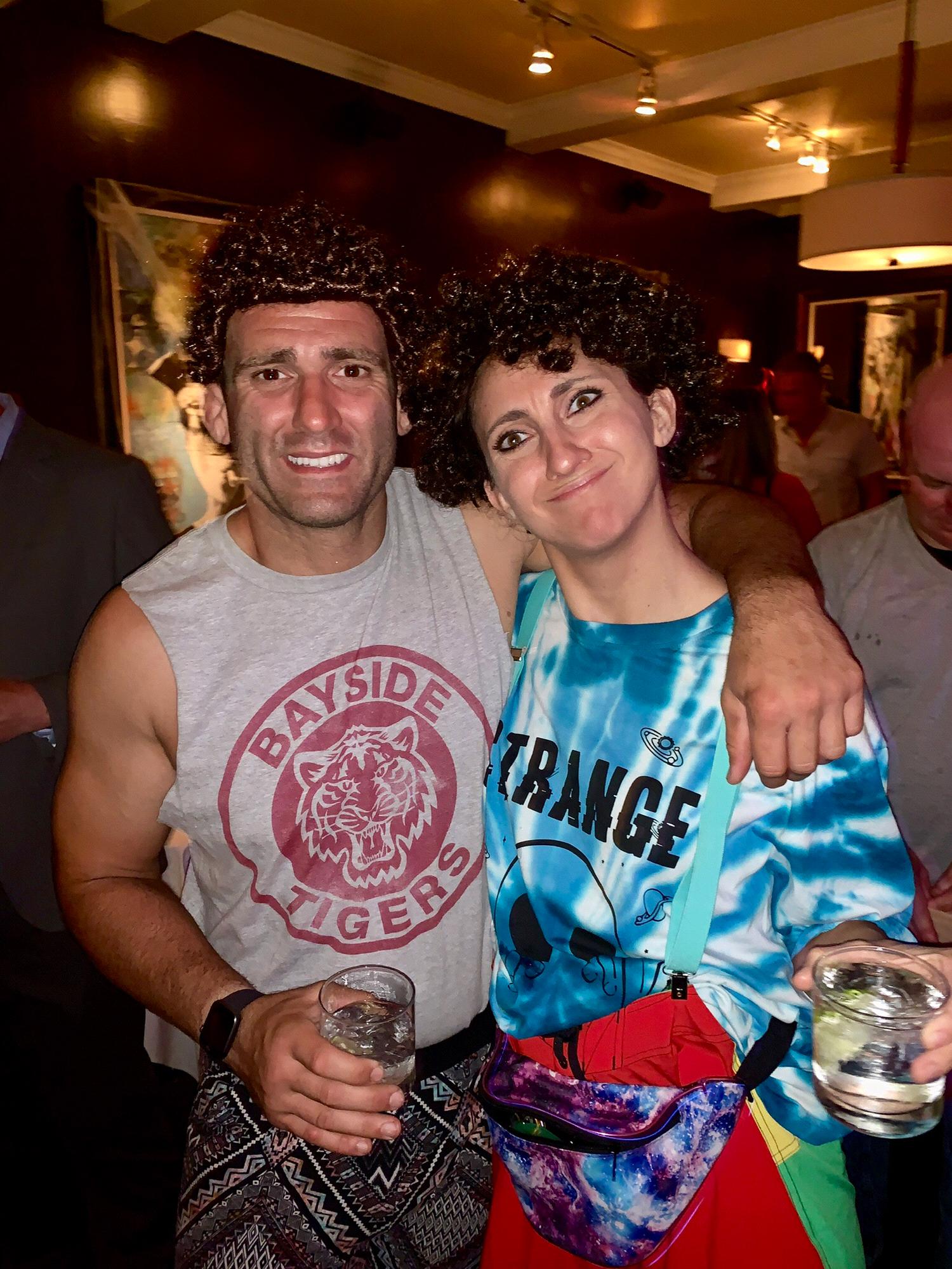 Halloween as Slater and Screech from Saved by the Bell. I love that Dimitri is always game for my crazy ideas.