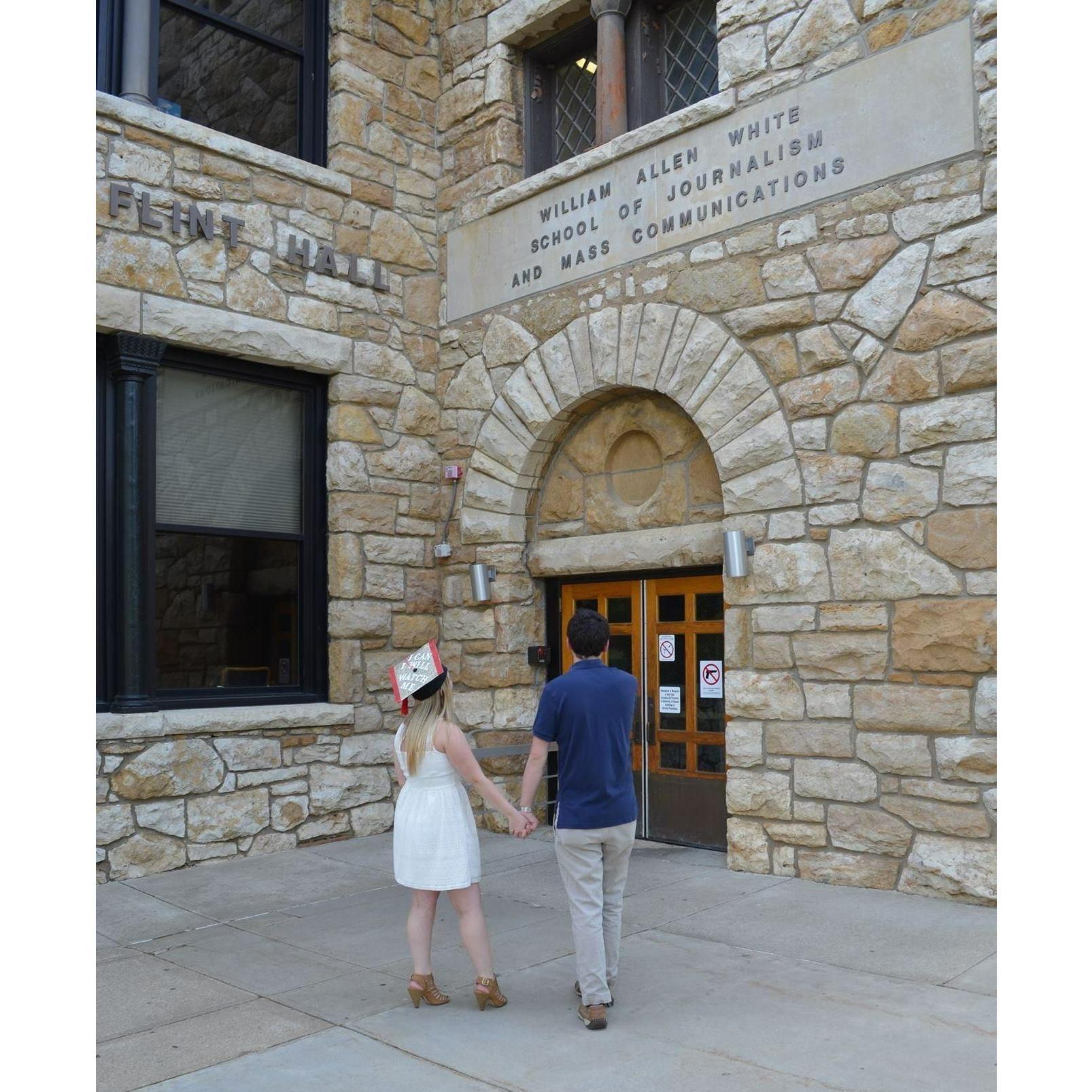 Stephanie's graduation from the KU William Allen White School of Journalism, May 2014.