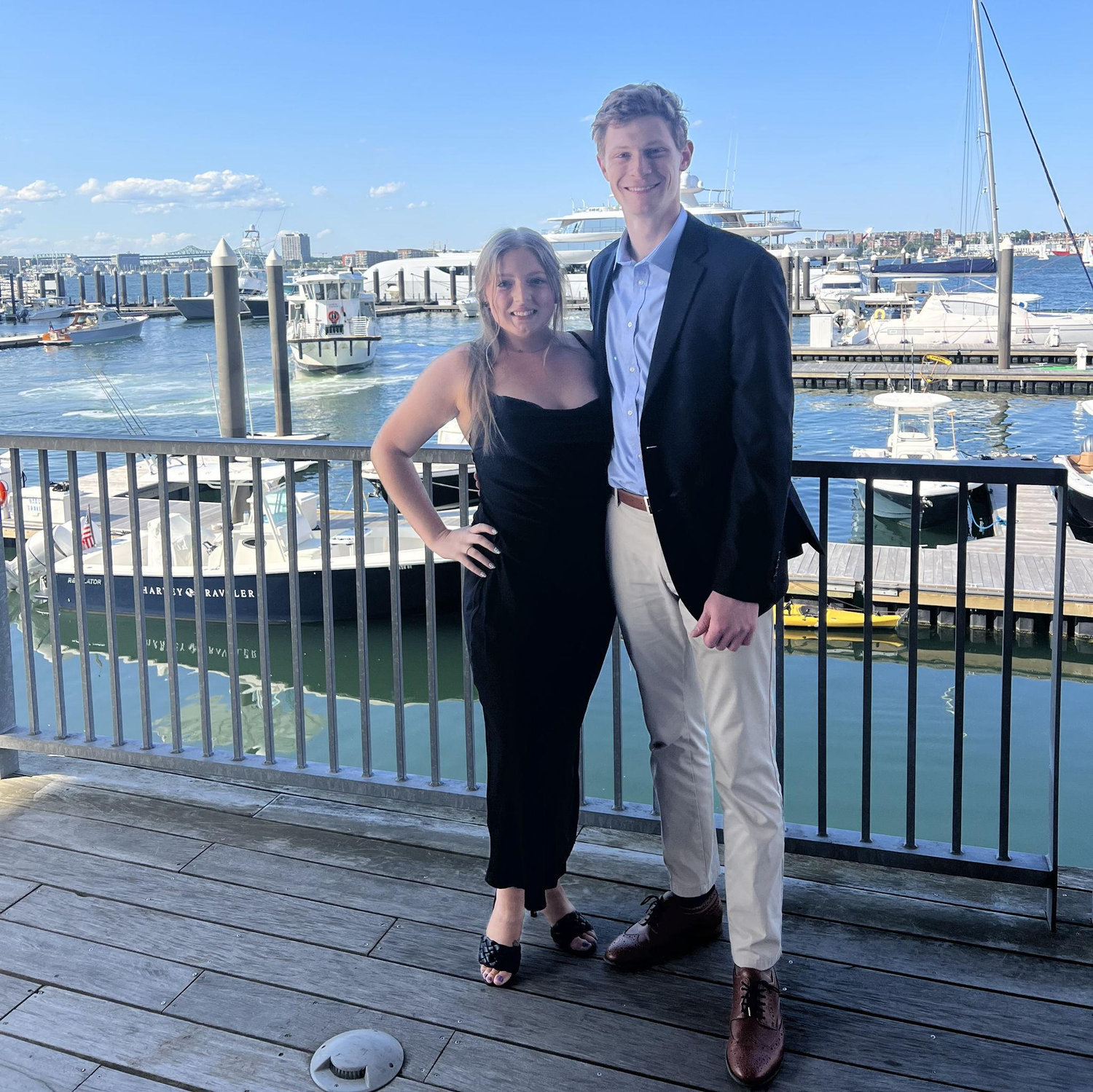 Us in Boston for a family wedding!