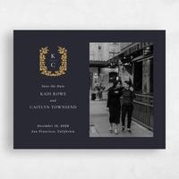 Black Wedding Save the Date - Mirra Landscape