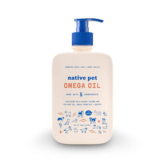 Native Pet Omega Oil for Dogs - Dog Fish Oil Supplements with Omega 3 EPA DHA - Supports Itchy Skin + Mobility - Omega 3 Fish Oil for Dogs Liquid Pump is Easy to Serve - a Fish Oil Dogs Love!