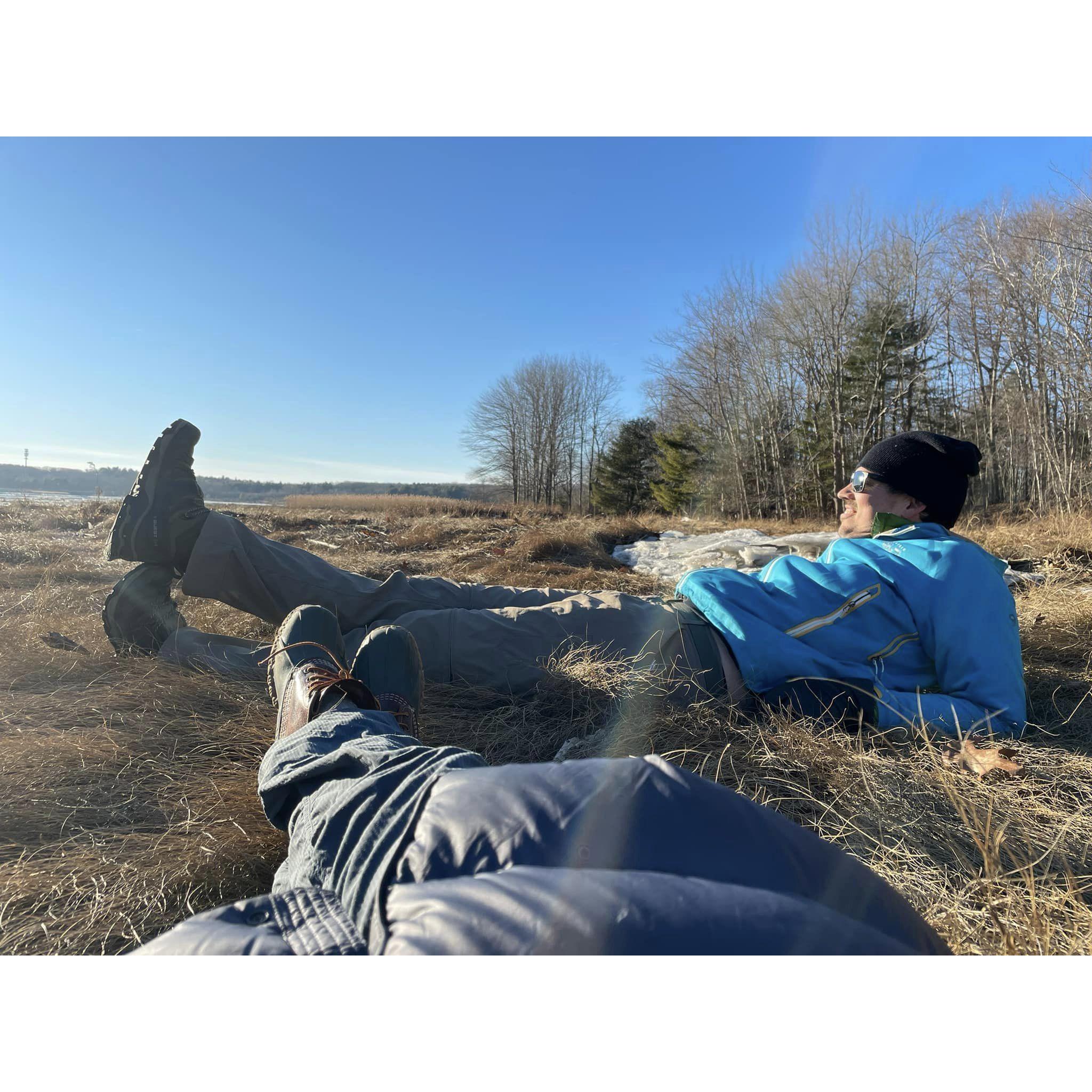 Winter walks are a great way to stay sane, but sometimes it's nice to lay down and bask in the sun :)