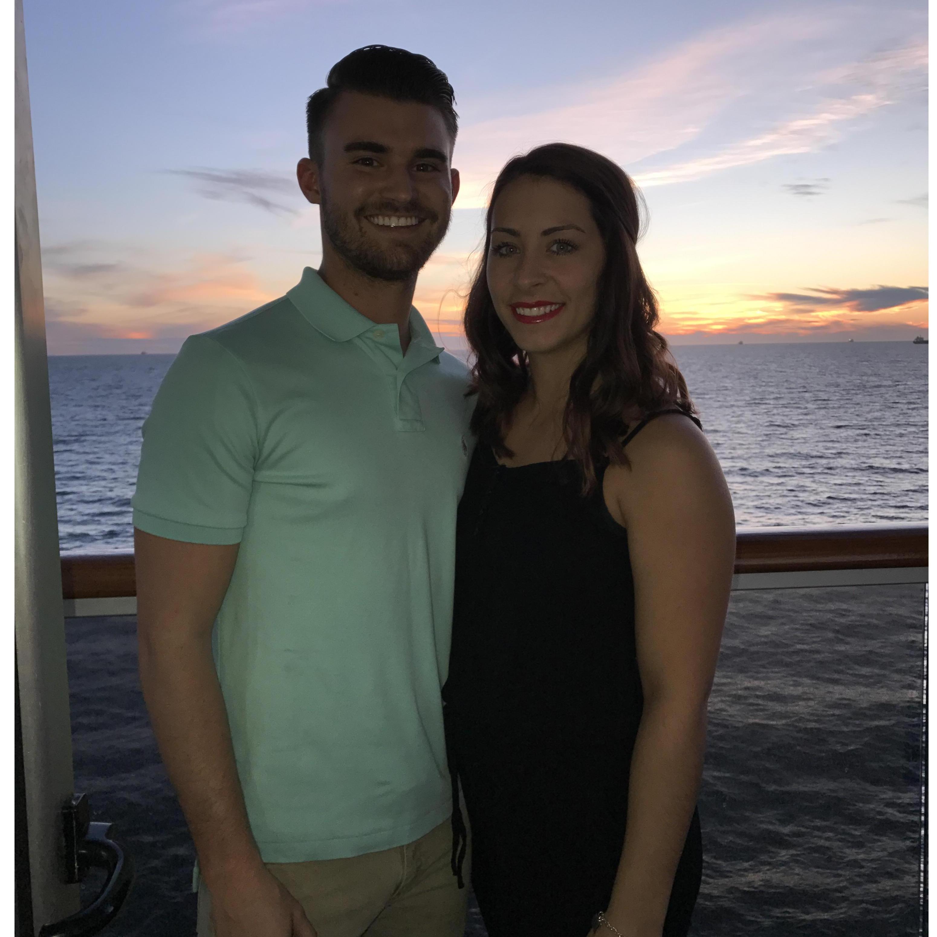 His first trip with my family, on a cruise.
