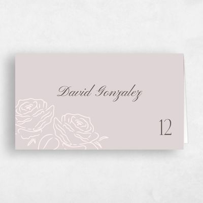 Lavender Mist, Purple Wedding Place Card - Silvana