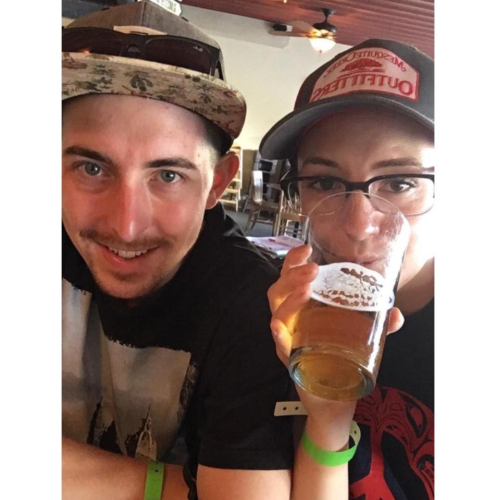 Havin a cold one at pecan street brewery (Johnson City, Tx)