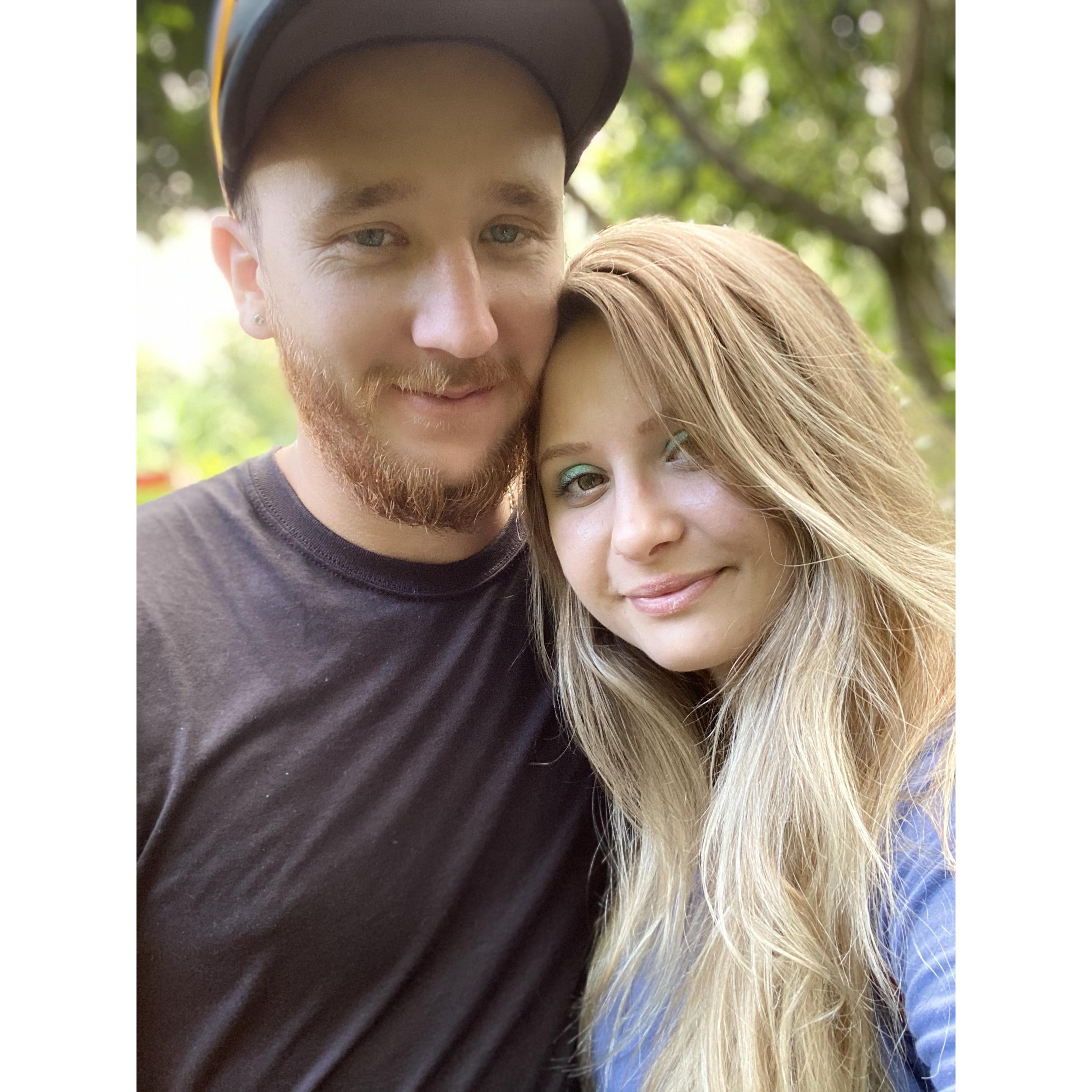 One of our many trail walks together