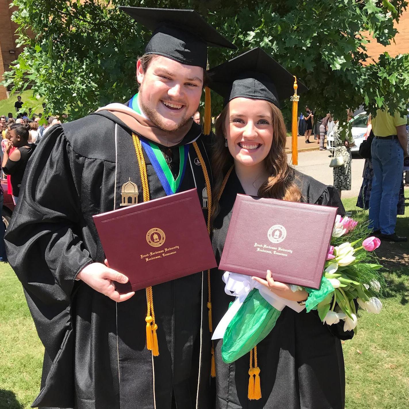 WE DID IT! Three degrees between the two of us in four years! It’s a miracle that we survived...