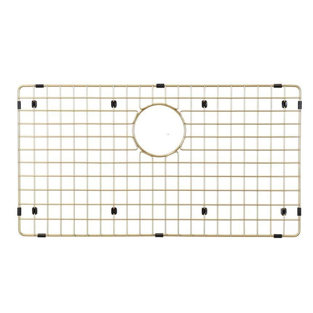 Starstar Sinks Protector Matte Gold 304 Stainless Steel Kitchen Sink Bottom Grid, Rack (26 x 15)