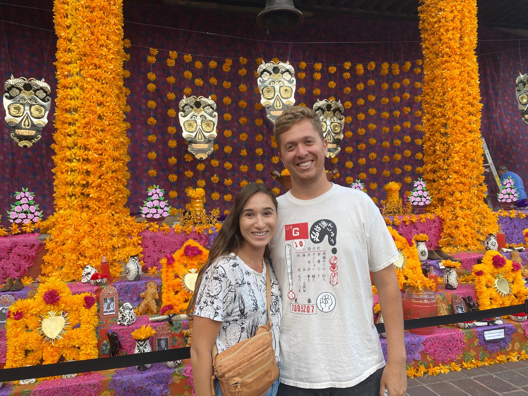 Dia de los Muertos ofrenda at Fuente de Coyotes in Coyoacan