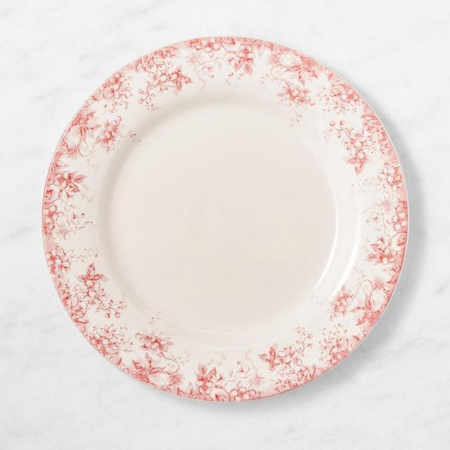 English Floral Dinner Plates, Set of 4, Pink