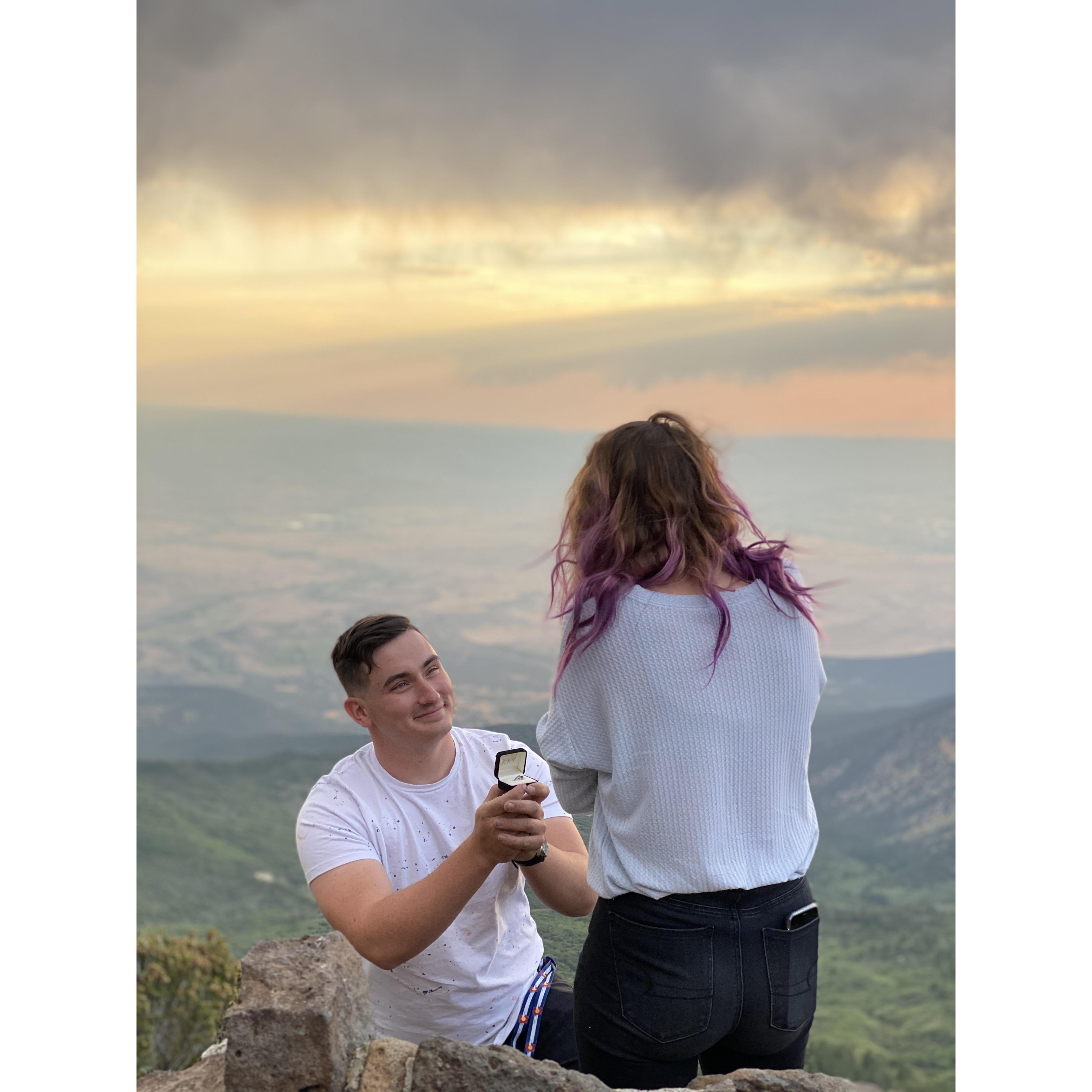 The most perfect day of our lives... so far! Jordan proposed on June 12, 2020. From there, we started our journey together. We currently have this picture framed in our house!