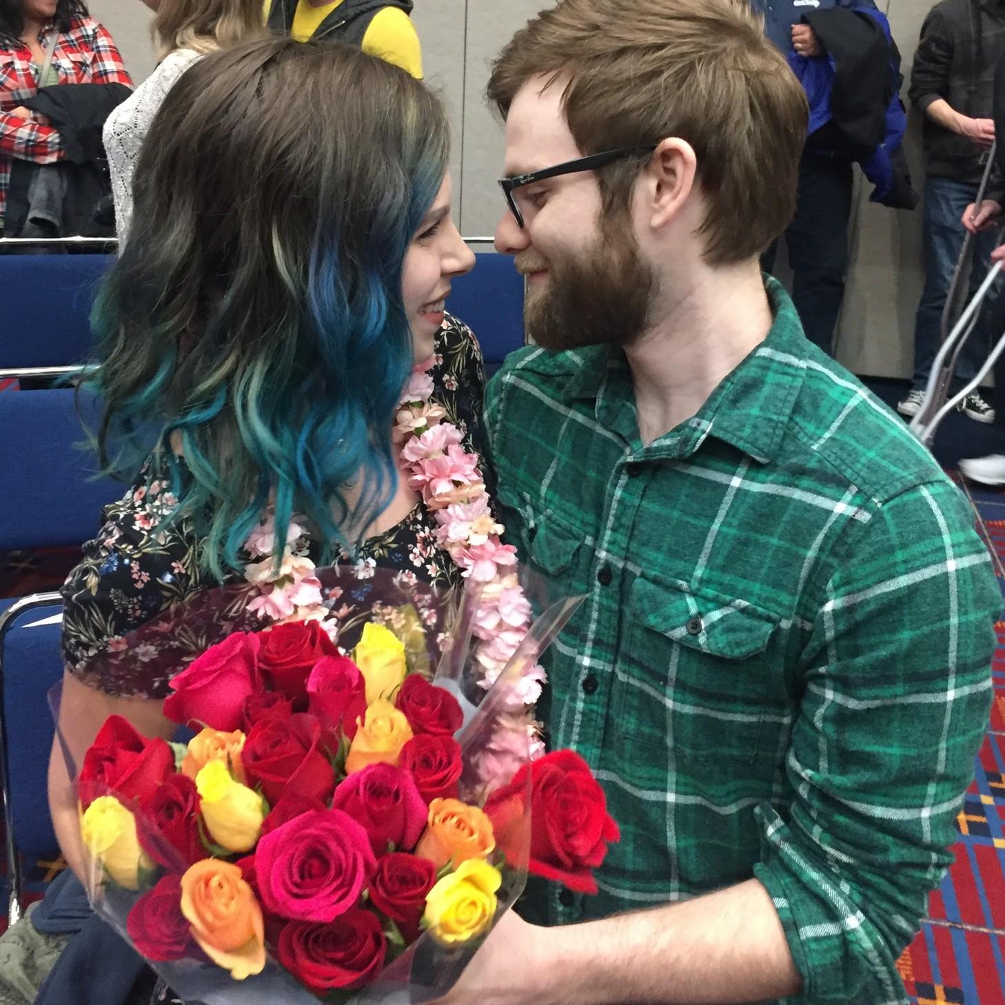 My supportive fiance during gradation.