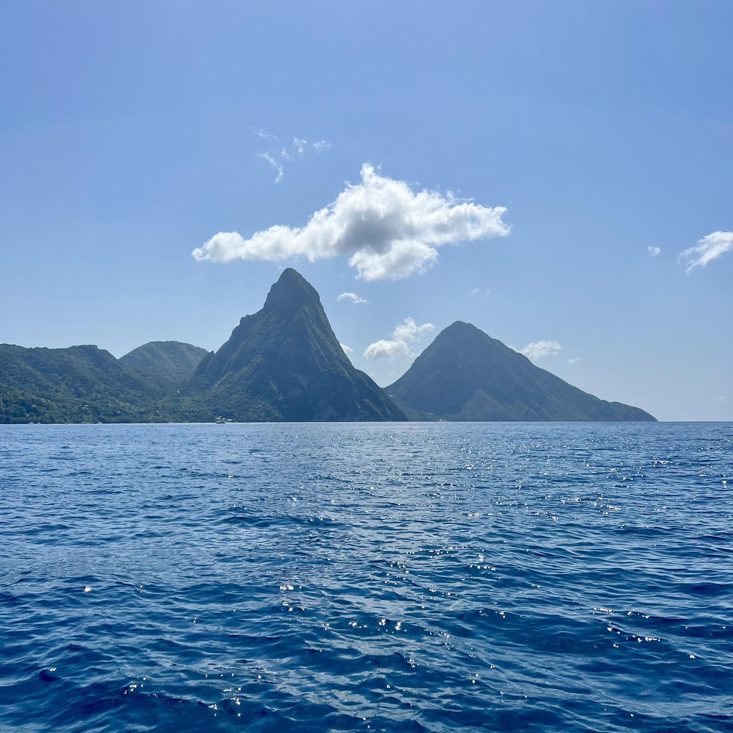 Boat excursion- Views of the Gros and Petit Pitons!