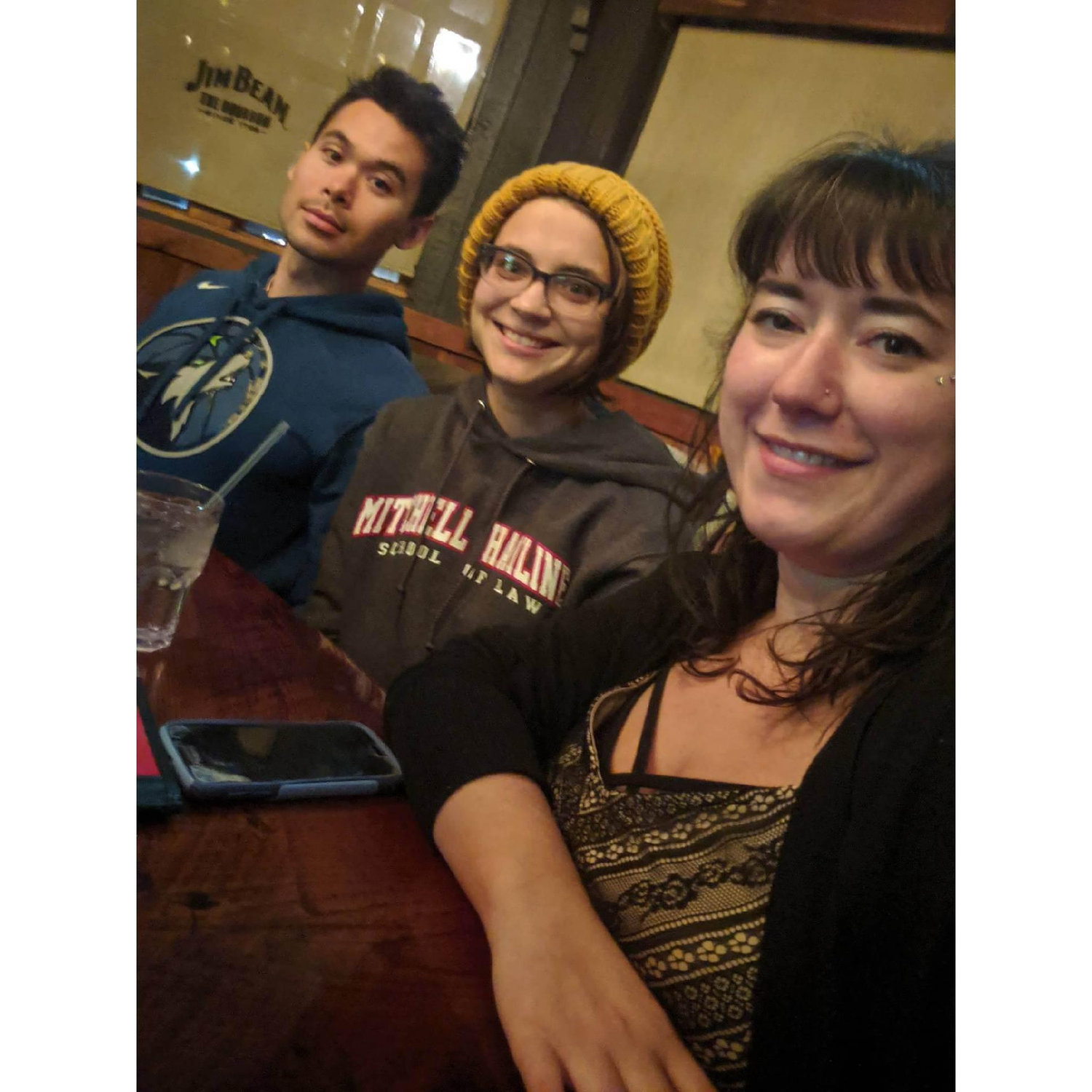 Out for drinks.