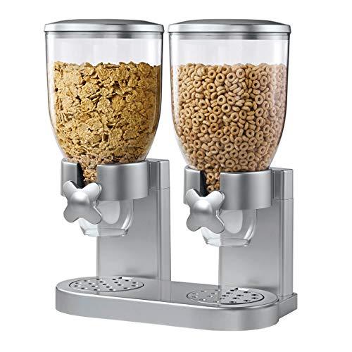 Zevro KCH-06124/GAT202 Indispensable Dry Food Dispenser, Dual Control, Silver