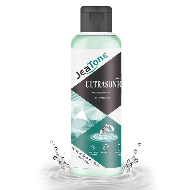 Ultrasonic Jewelry Cleaner Solution for Ultrasonic Cleaner Machine, Professional Cleaning of Jewelry, Diamonds, Gold, Silver, Remove Odors, Discoloration & Stains, Mint Scent, Green, 8.5oz