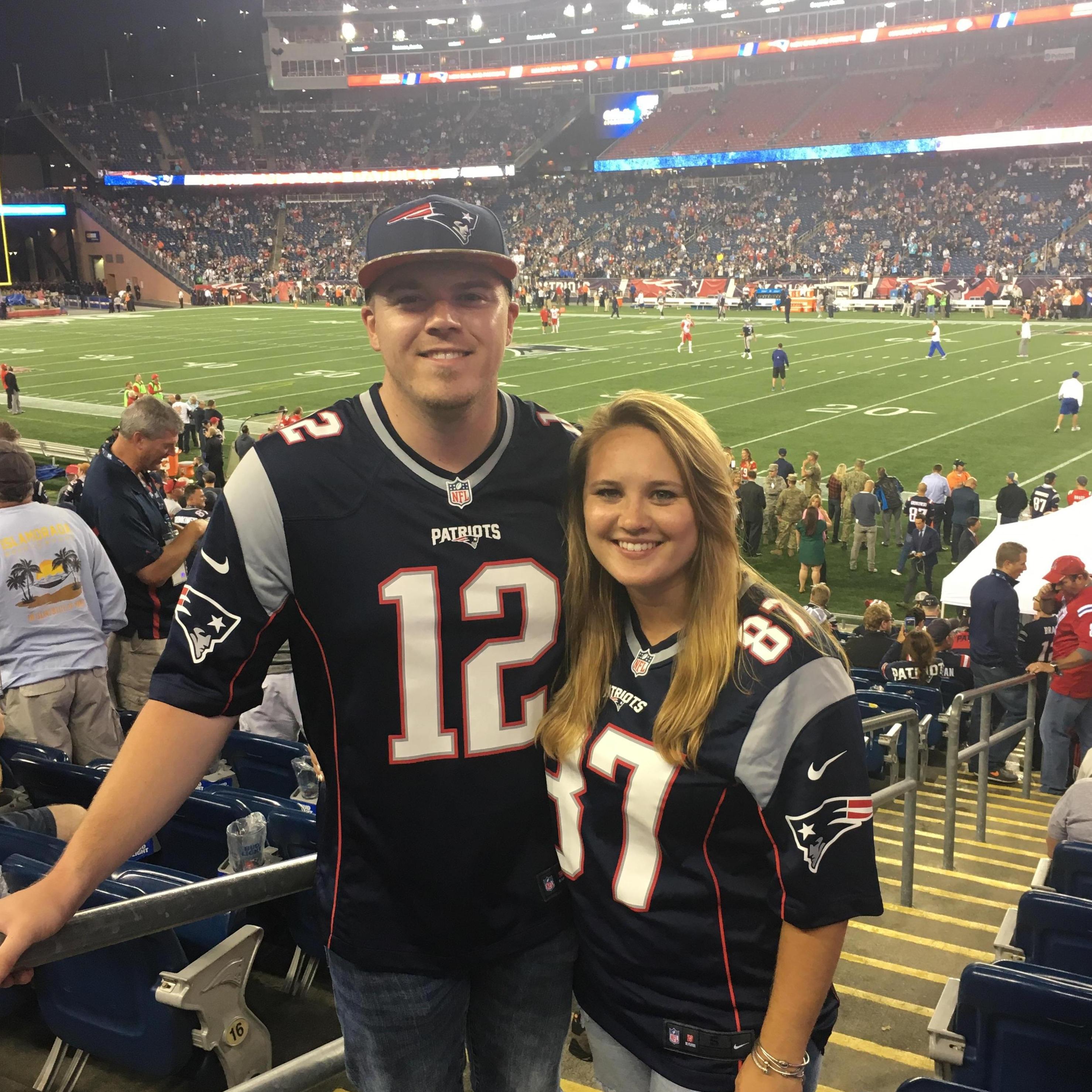Patriots game for Greg's 25th birthday