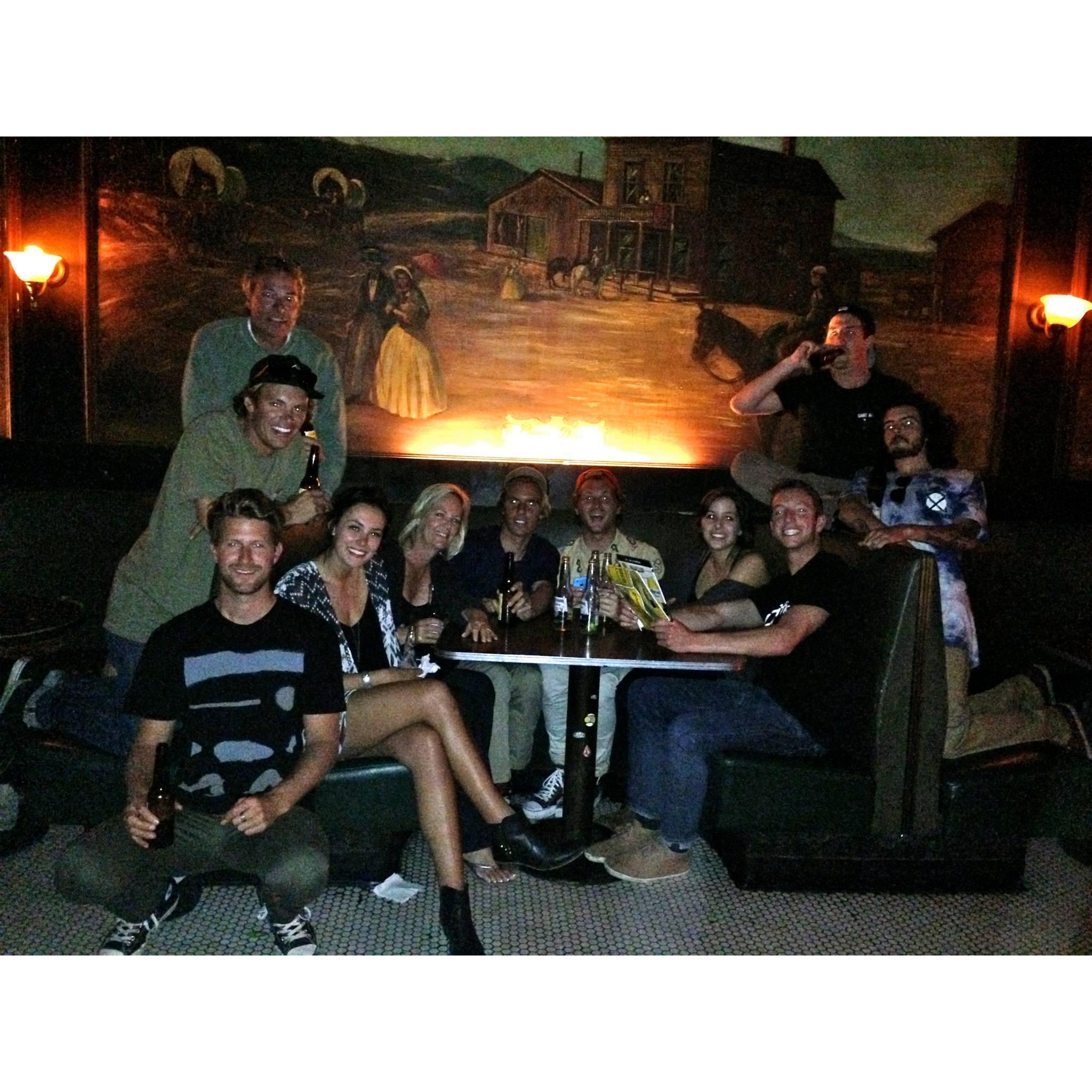 Sam's 21st Bday at saloon, same bar we met at prior to this night!