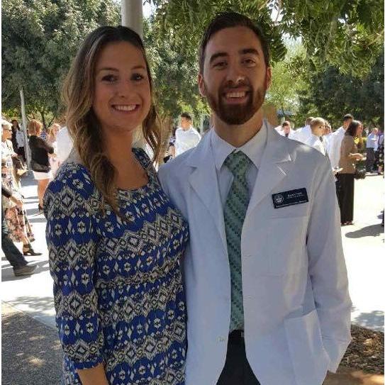 Dustin's white coat ceremony.