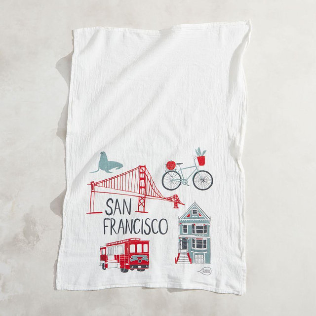 Claudia Person City Tea Towel, San Francisco