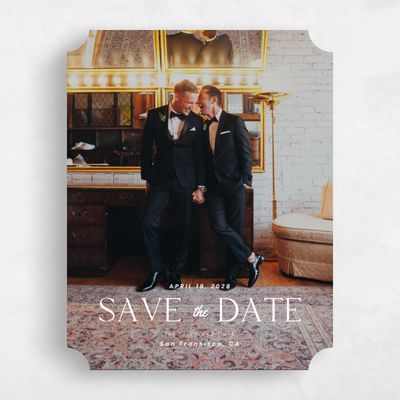 White Ticket Wedding Save the Date - Metropol Photo